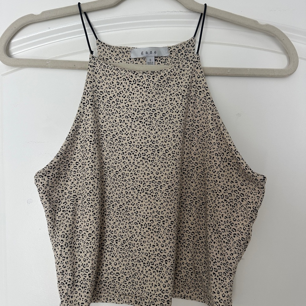 Women's Leopard Print top and Black Lace top